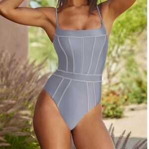 BECCA Light Blue One Piece Swimsuit